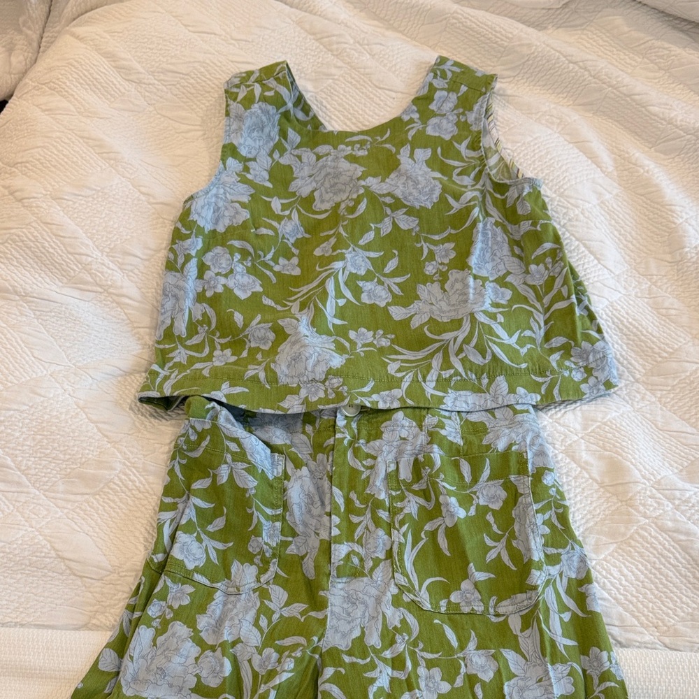 Maeve Green and Blue Floral two piece